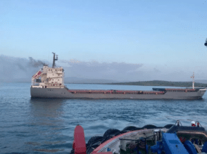 به گزارش حاشیه سود به نقل از بندر و دریا، این توقف در تردد به دلیل به آتش سوزی در موتورخانه یک کشتی گزارش شده است. کشتیAK Discovery   (هفت هزار و ۵۰۰ DWT)در حال حرکت به سمت دریای سیاه و بندر وارنا در بلغارستان بود که از آتش سوزی در کشتی خبر داد.